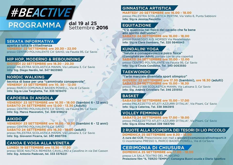 programma-beactive - evento su Facebook